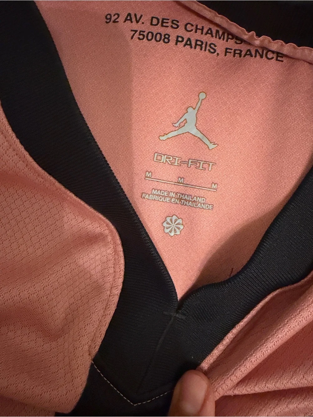 Jordan PSG Kids' Pink and Black Qatar Airways Jersey